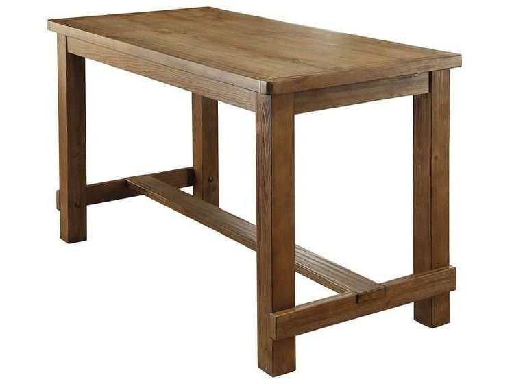 Furniture of America Sania Rustic Oak Bar Table | Ornate Home