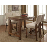 Sania Rustic Oak Counter Height Chair (Set of 2) - Ornate Home
