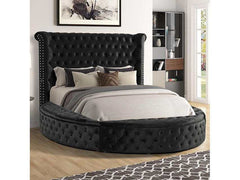 Sansom Black Eastern King Storage Bed - Ornate Home