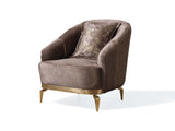 Santana Coffee Velvet Chair - Ornate Home