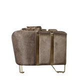 Santana Coffee Velvet Sofa & Loveseat / 2pc - Ornate Home