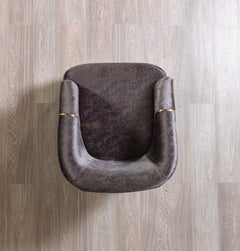 Santana Smoke Velvet Chair - Ornate Home