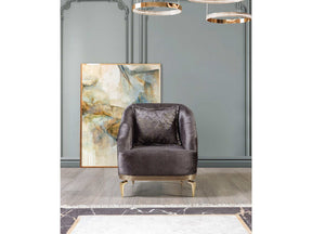 Santana Smoke Velvet Chair - Ornate Home