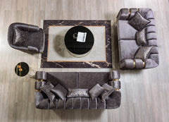 Santana Smoke Velvet Chair - Ornate Home