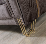 Santana Smoke Velvet Sofa & Loveseat / 2pc - Ornate Home