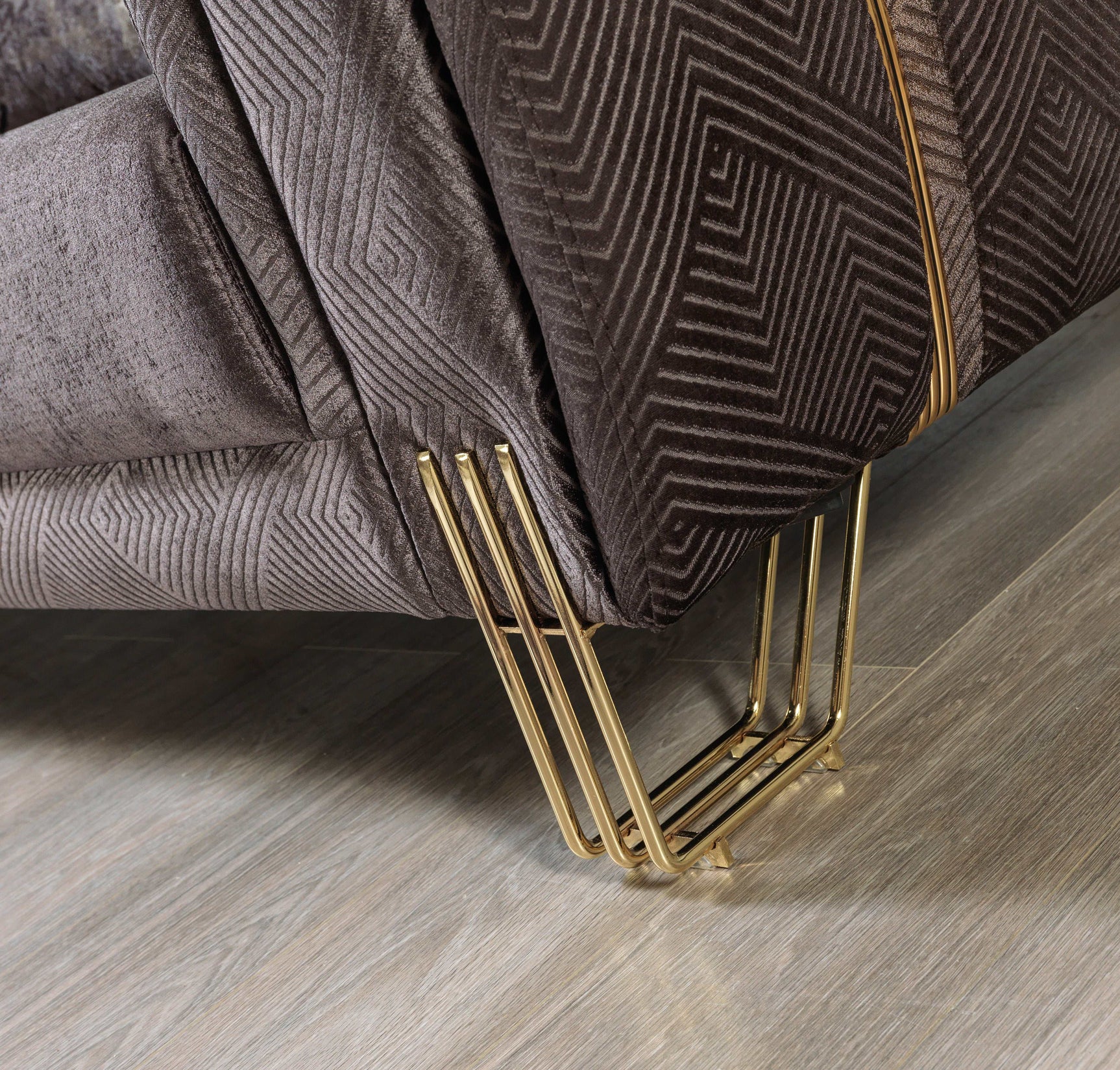 Santana Smoke Velvet Sofa & Loveseat / 2pc - Ornate Home