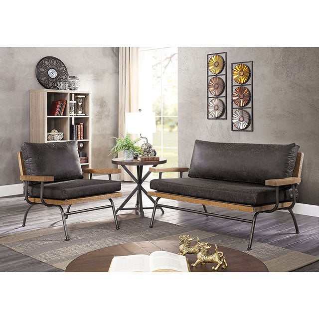 Santiago Dark Gray Loveseat - Ornate Home