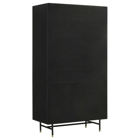 Santiago Matte Black Tall Accent Cabinet - Ornate Home