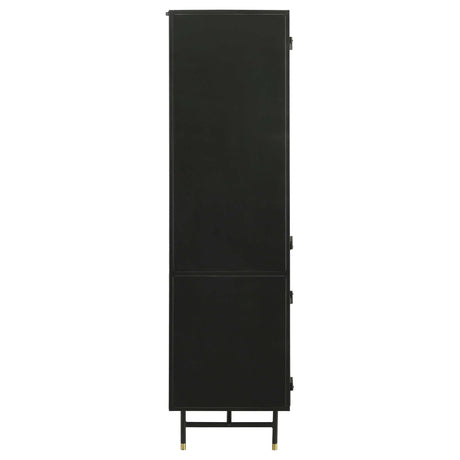 Santiago Matte Black Tall Accent Cabinet - Ornate Home
