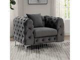 Sapphira Dark Gray Chair - Ornate Home