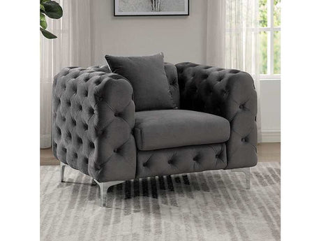 Sapphira Dark Gray Chair - Ornate Home
