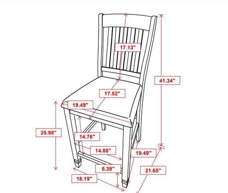 Sarasota Grey & Rustic Cream Counter Height Chairs (Set of 2) - Ornate Home