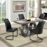 Saskia Dark Gray & Black Dining Chair (Set of 2) - Ornate Home