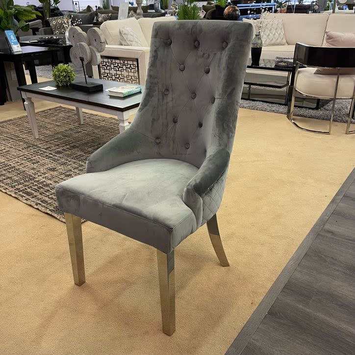 Satinka Gray Dining Chair (Set of 2) - Ornate Home