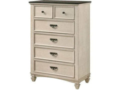 Sawyer Antique White/Brown Chest - Ornate Home