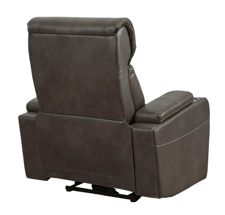 Screen Time Graphite Power Recliner w/ LED - Ornate Home