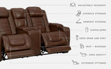 Backtrack Chocolate Power Reclining Sofa & Loveseat / 2pc Set - Ornate Home