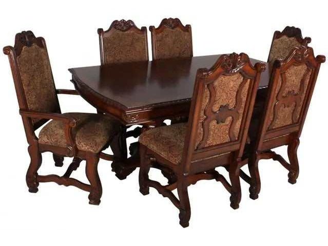 Neo Renaissance Brown Dining Room Set / 7pc - Ornate Home