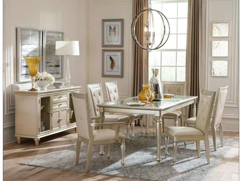 Celandine Silver Dining Room Set / 7pc - Ornate Home
