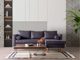 Seattle Dark Gray Reversible L Shape Sofa - Ornate Home