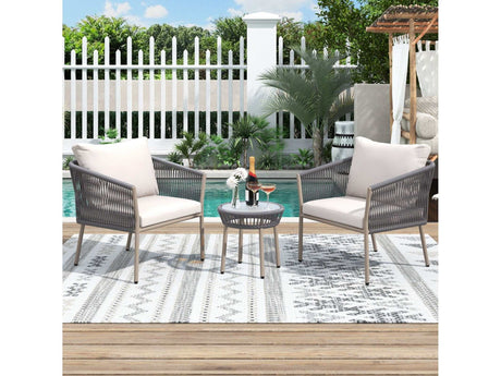 Sequoia Light Luxury Simple Style Outdoor Set Gray - Ornate Home