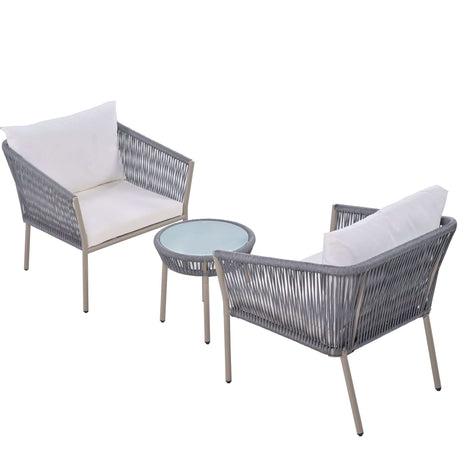 Sequoia Light Luxury Simple Style Outdoor Set Gray - Ornate Home