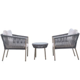 Sequoia Light Luxury Simple Style Outdoor Set Gray - Ornate Home