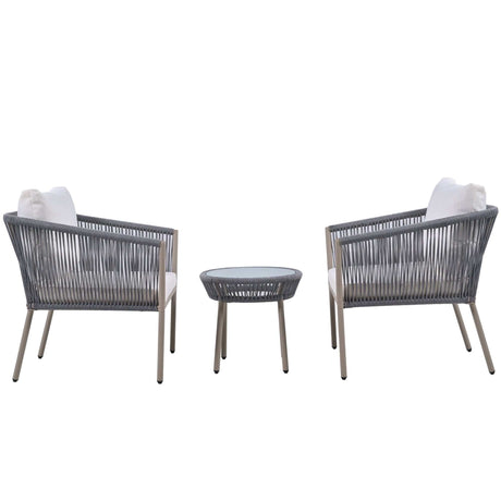 Sequoia Light Luxury Simple Style Outdoor Set Gray - Ornate Home