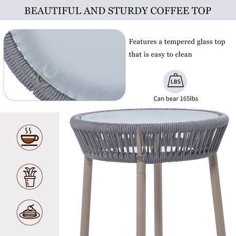 Sequoia Light Luxury Simple Style Outdoor Set Gray - Ornate Home