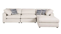 Serene Beige 4pc Modular L Shape Sectional - Ornate Home