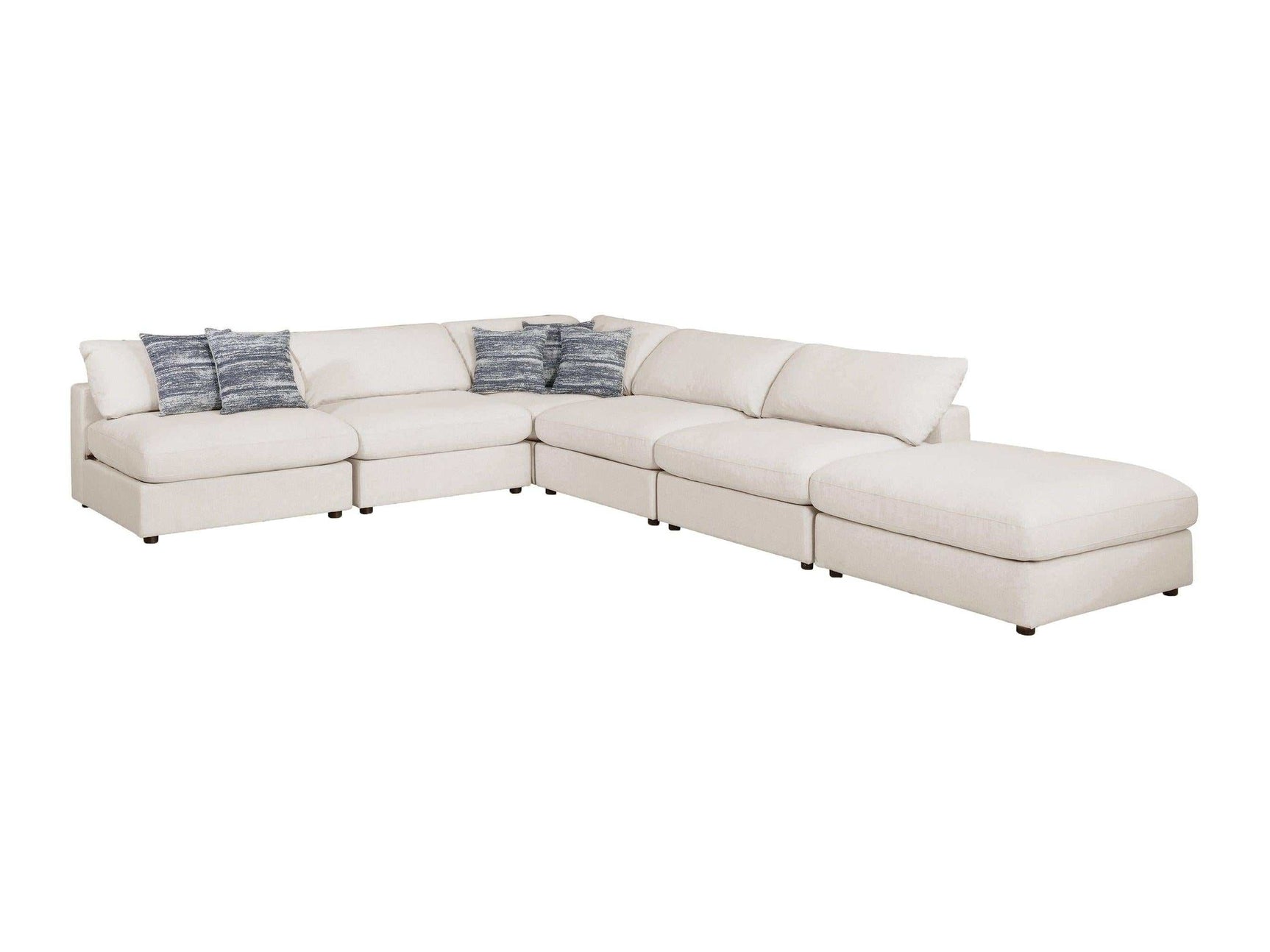 Serene Beige 6pc Modular Sectional - Ornate Home