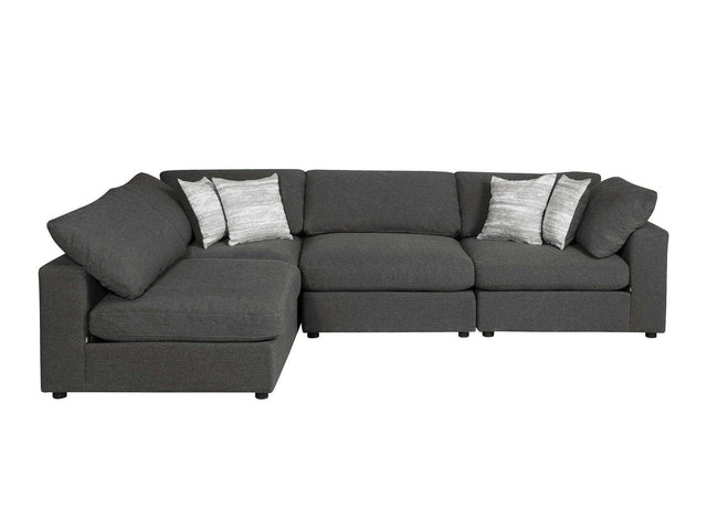 Serene Charcoal Fabric Modular Sectional Create your own Style - Ornate Home