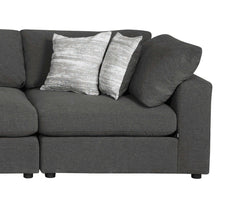 Serene Charcoal Fabric Modular Sectional Create your own Style - Ornate Home