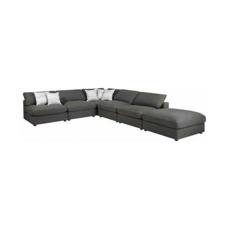 Serene Charcoal Fabric Modular Sectional Create your own Style - Ornate Home