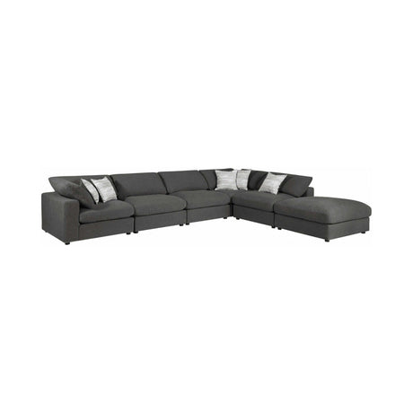 Serene Charcoal Fabric Modular Sectional Create your own Style - Ornate Home