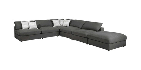 Serene Charcoal Fabric Modular Sectional Create your own Style - Ornate Home