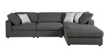 Serene Charcoal Fabric Modular Sectional Create your own Style - Ornate Home