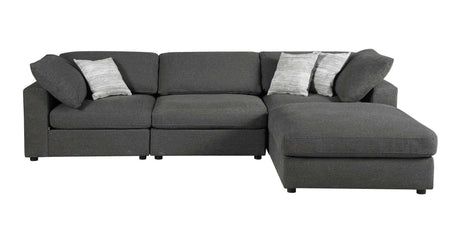 Serene Charcoal Fabric Modular Sectional Create your own Style - Ornate Home