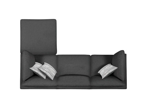 Serene Charcoal Fabric Modular Sectional Create your own Style - Ornate Home