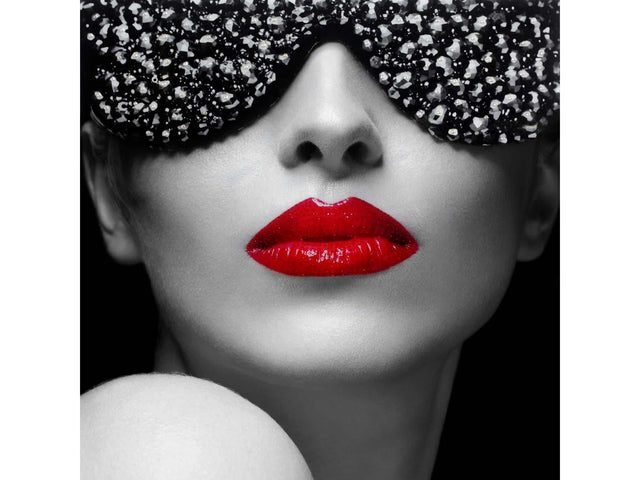 Shades Tempered Glass w / Foil & Rhinestones Wall Art - Ornate Home