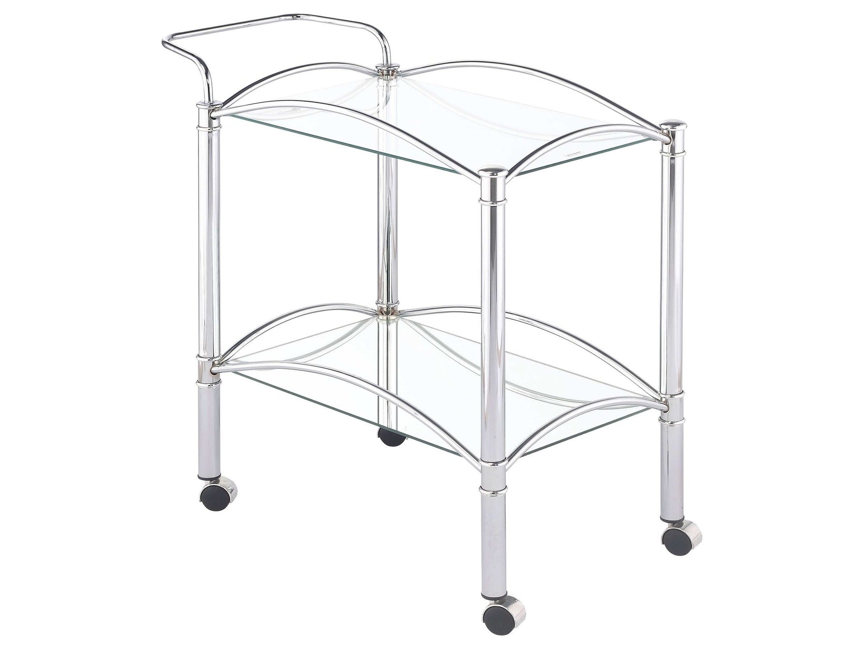 Shadix Chrome Bar Cart - Ornate Home
