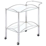 Shadix Chrome Bar Cart - Ornate Home