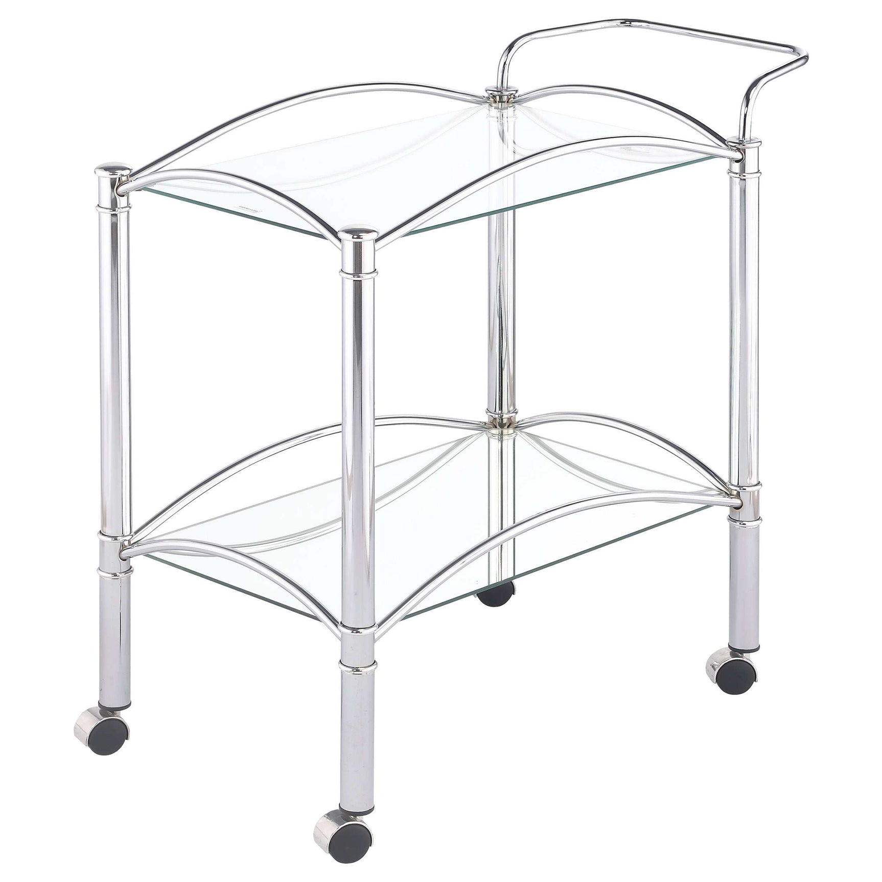 Shadix Chrome Bar Cart - Ornate Home