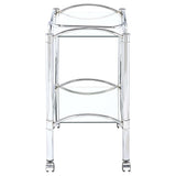 Shadix Chrome Bar Cart - Ornate Home