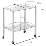 Shadix Chrome Bar Cart - Ornate Home
