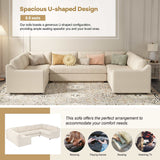 Shasta 3 Pieces Large Sectional Sofa Beige - Ornate Home