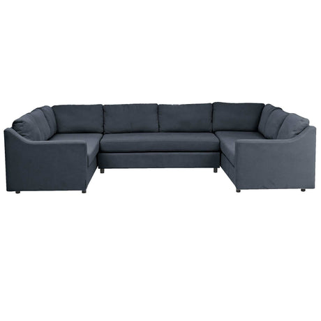 Shasta 3 Pieces Large Sectional Sofa Gray - Ornate Home