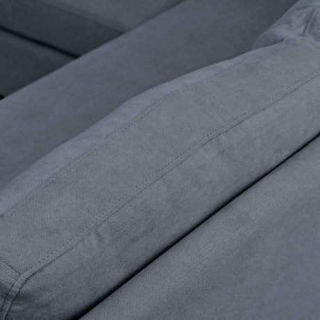 Shasta 3 Pieces Large Sectional Sofa Gray - Ornate Home