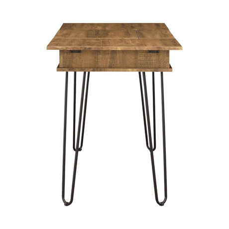 Sheeran Rustic Amber Writing Desk w/ Hidden Storages - Ornate Home