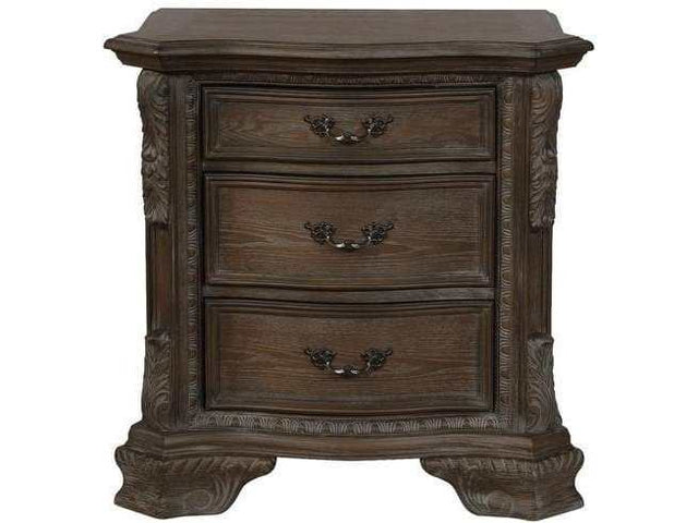 Sheffield Antique Gray Nightstand - Ornate Home